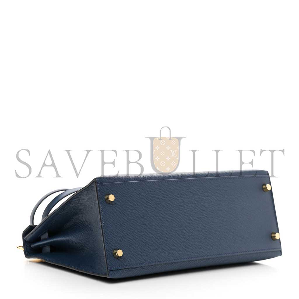 H**mes epsom kelly sellier 28 bleu de malte (28*22*10cm)